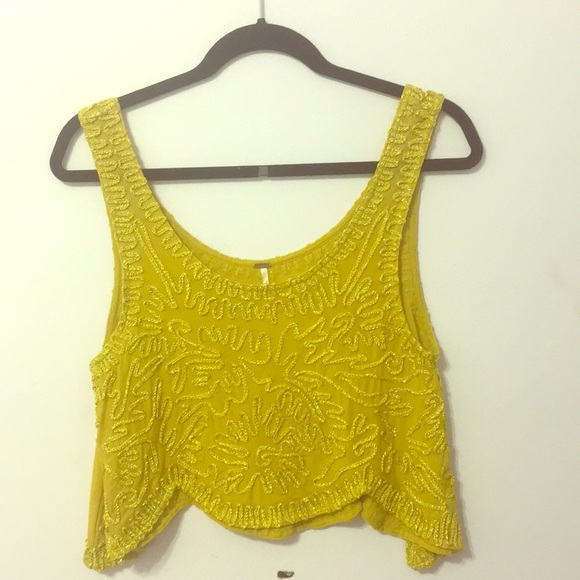 Free People Tops - Yellow Crop top